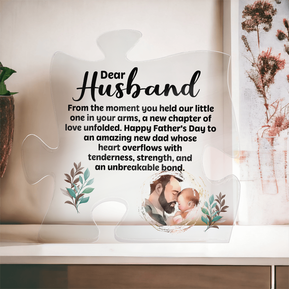 Dear Husband Happy Father’s Day Acrylic Puzzle Plaque