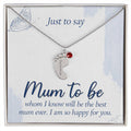 Just to Say Mum to Be Personalised Baby Feet Birthstone Necklace