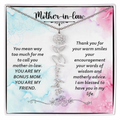 Mother-in-Law Bonus Mum and Friend Flower Name Necklace