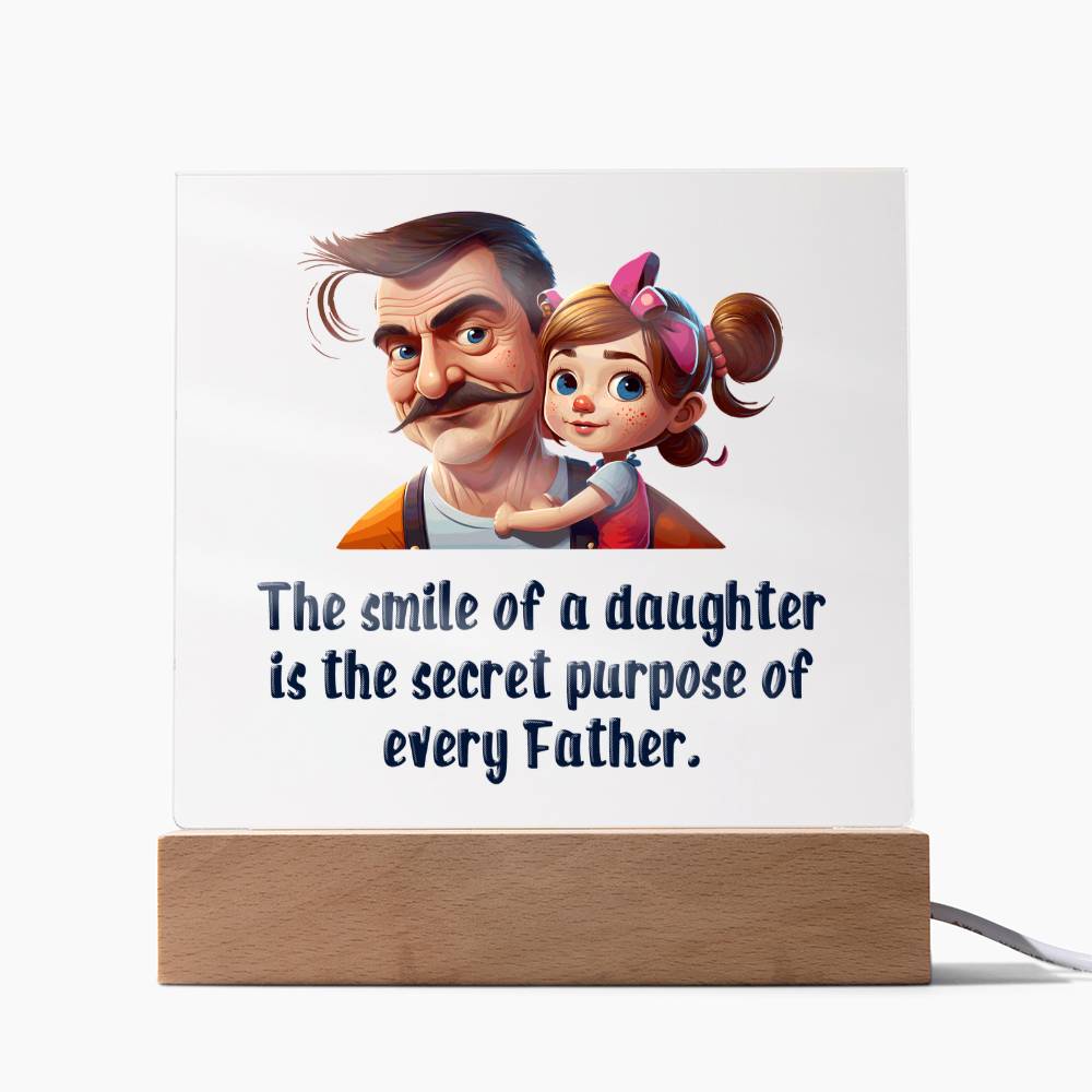 The Smile of a Daughter Father Acrylic Square Plaque