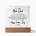 World's Best Dad We Love and Appreciate You Acrylic Square Plaque
