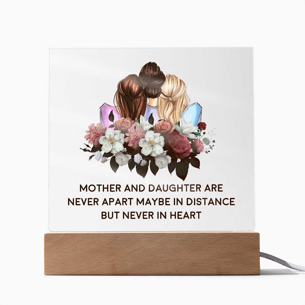 Mother and Daughter Never Apart Acrylic Square Plaque