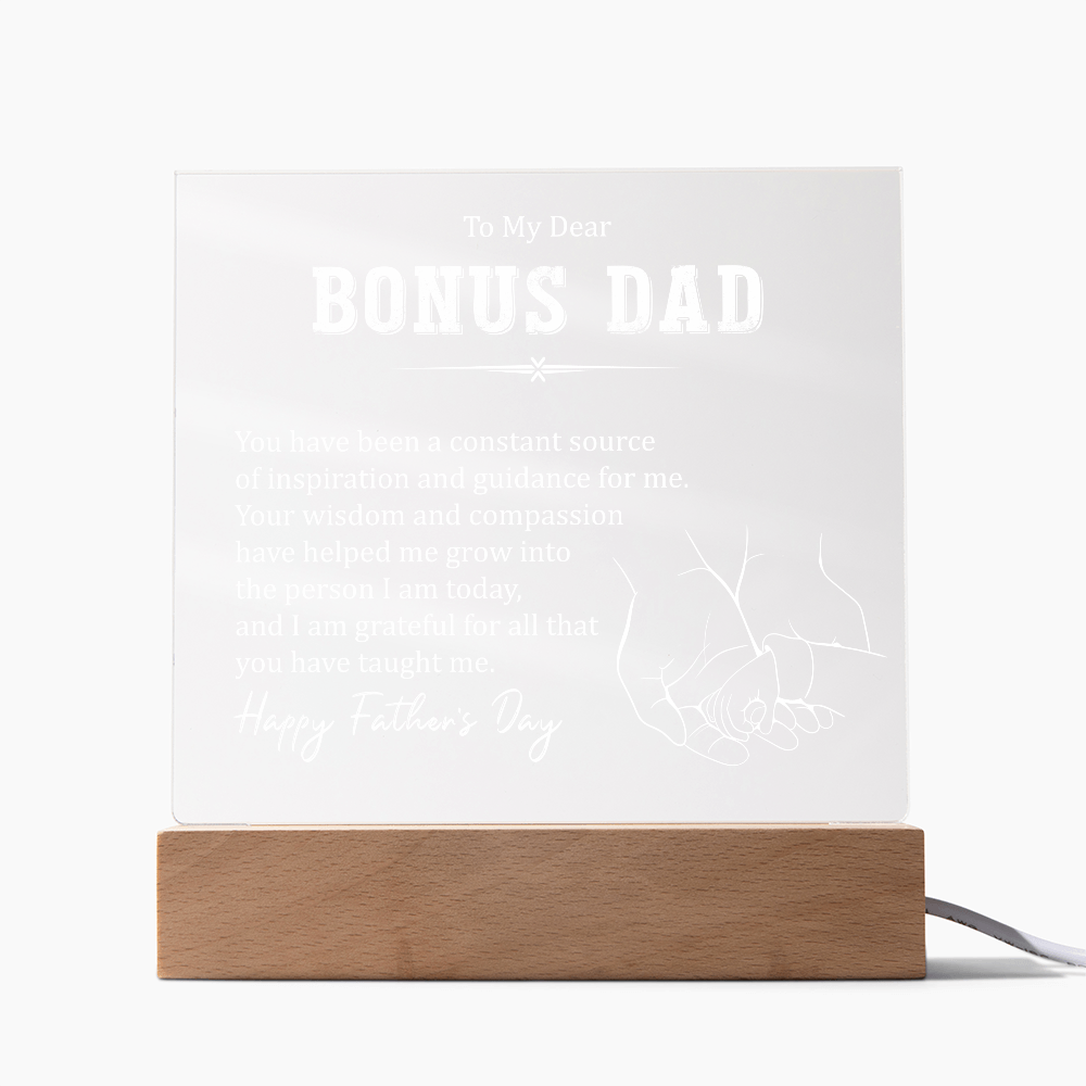 Bonus Dad Thank You for Your Guidance Acrylic Square Plaque