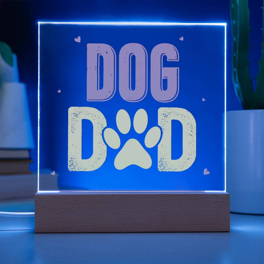 Dog Dad Acrylic Square Plaque