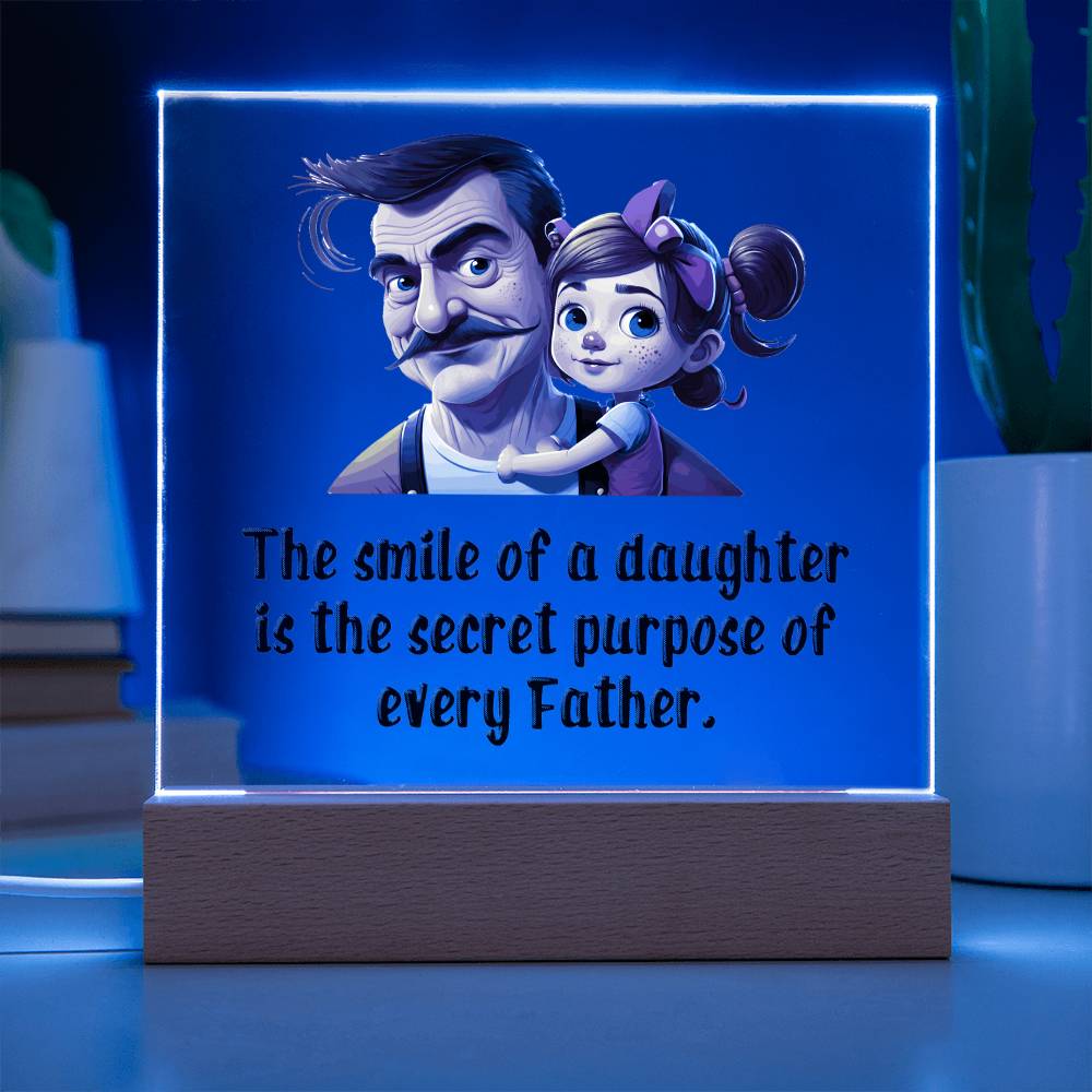 The Smile of a Daughter Father Acrylic Square Plaque