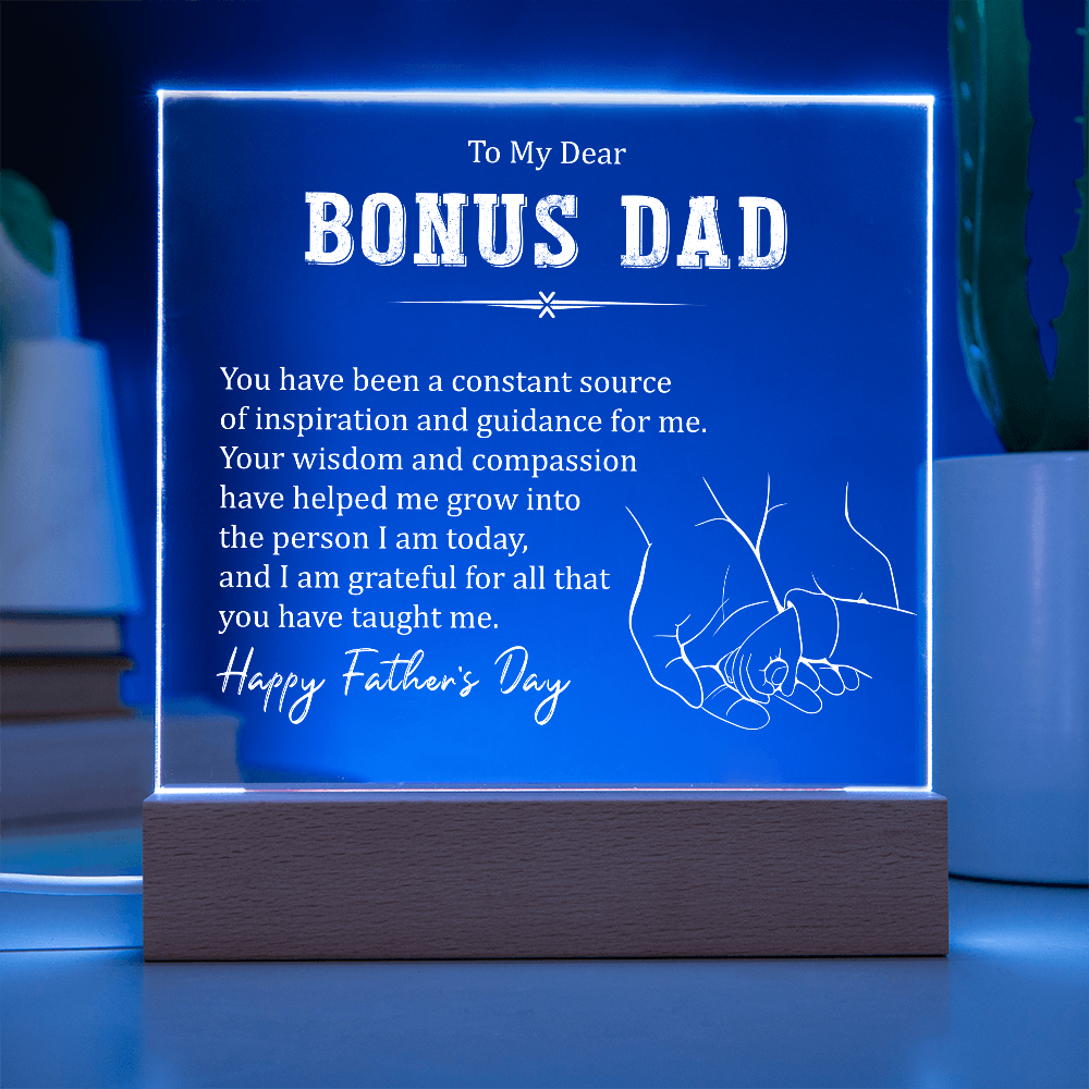 Bonus Dad Thank You for Your Guidance Acrylic Square Plaque