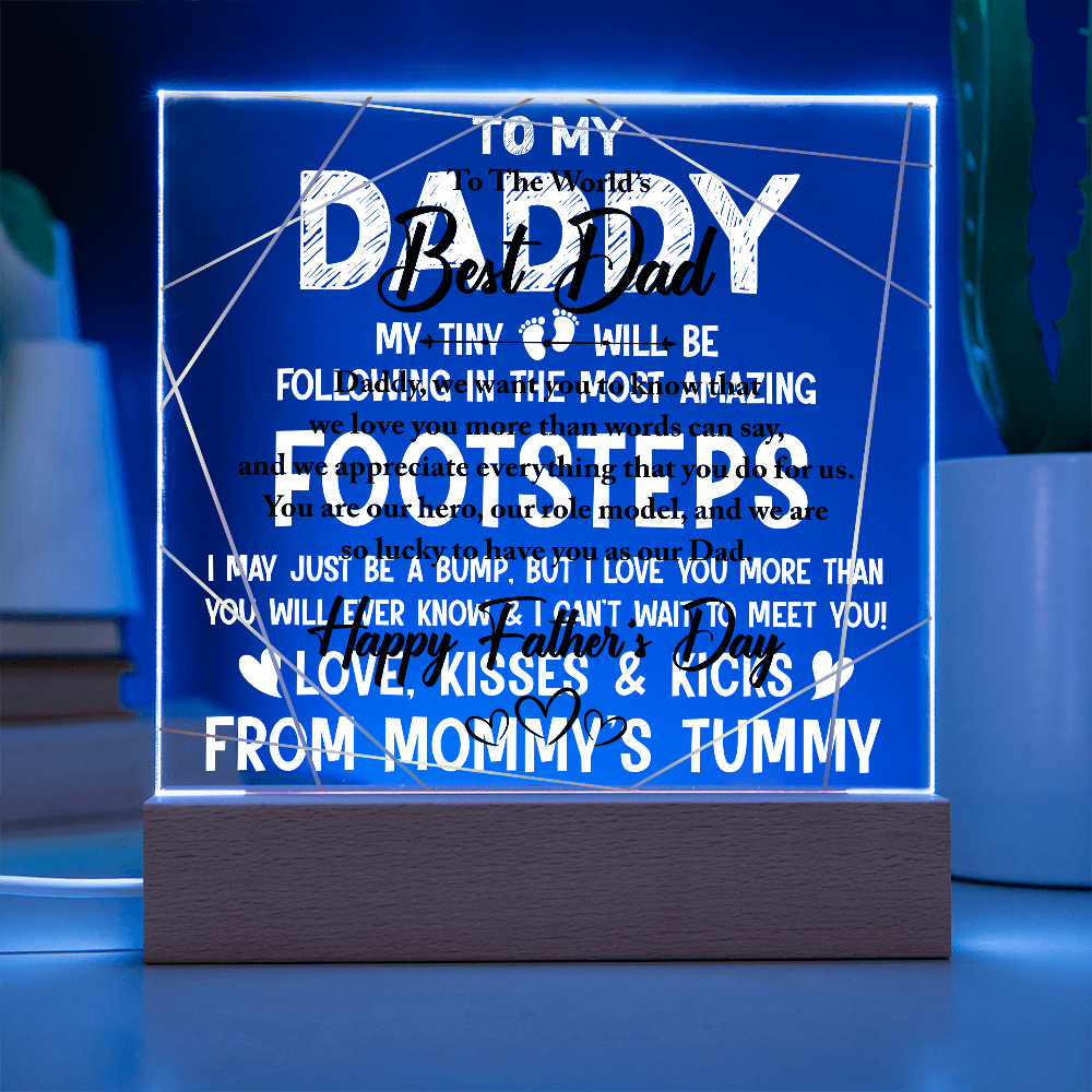 World's Best Dad Happy Father's Day Acrylic Square Plaque
