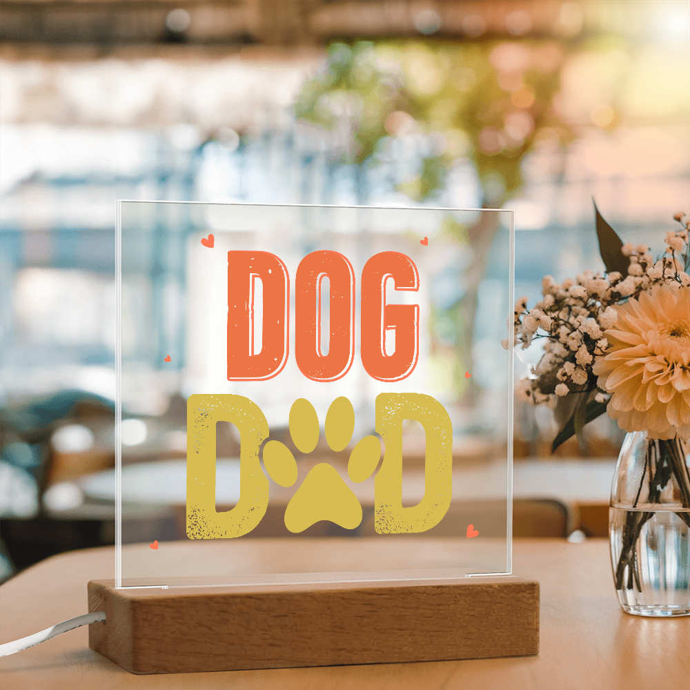 Dog Dad Acrylic Square Plaque