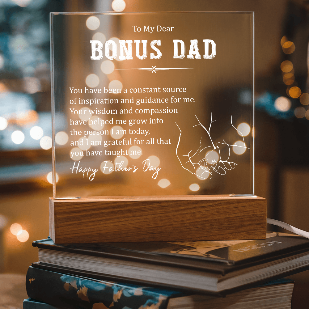 Bonus Dad Thank You for Your Guidance Acrylic Square Plaque