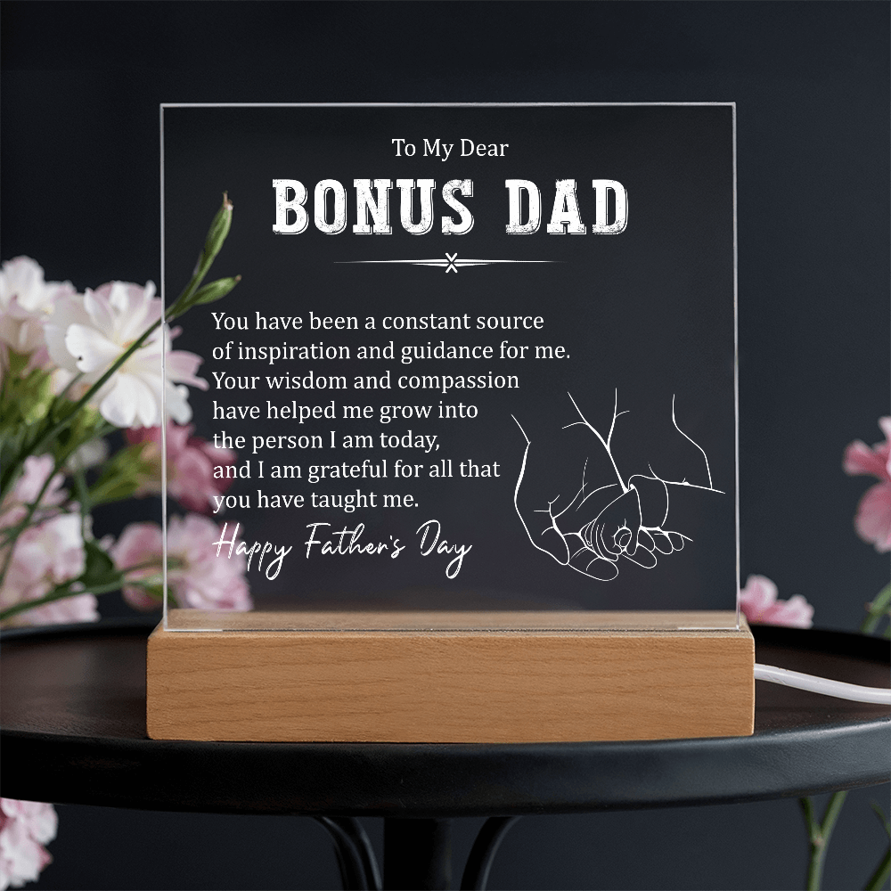 Bonus Dad Thank You for Your Guidance Acrylic Square Plaque