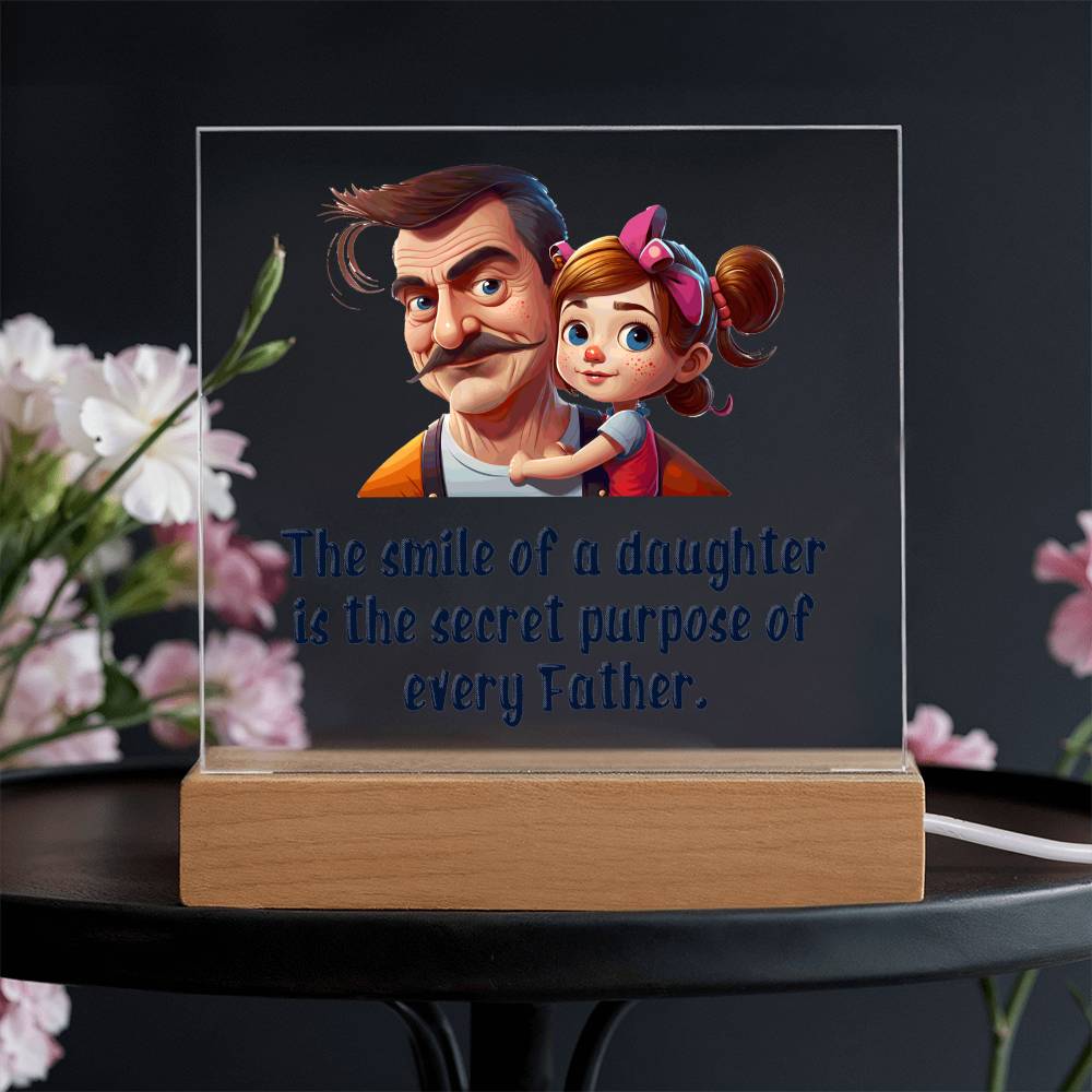 The Smile of a Daughter Father Acrylic Square Plaque