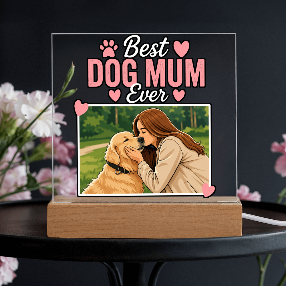 Best Dog Mum Ever Acrylic Square Plaque
