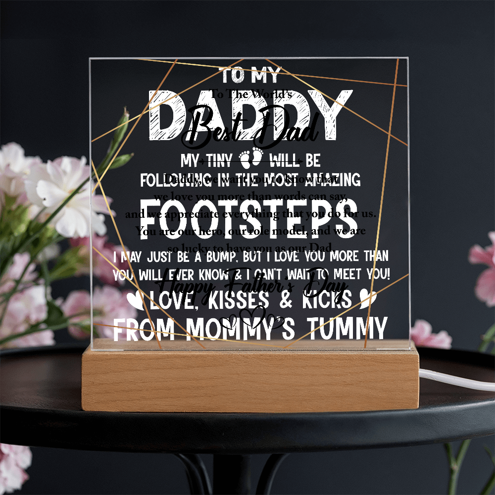 World's Best Dad Happy Father's Day Acrylic Square Plaque