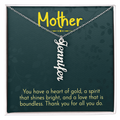 Mother Heart of Gold Multi Vertical Name Necklace