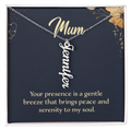 Mum Peace and Serenity Multi Vertical Name Necklace