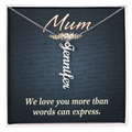 Mum More Than Words Multi Vertical Name Necklace