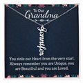 Multi Vertical Name Necklace with Message Card – Design One