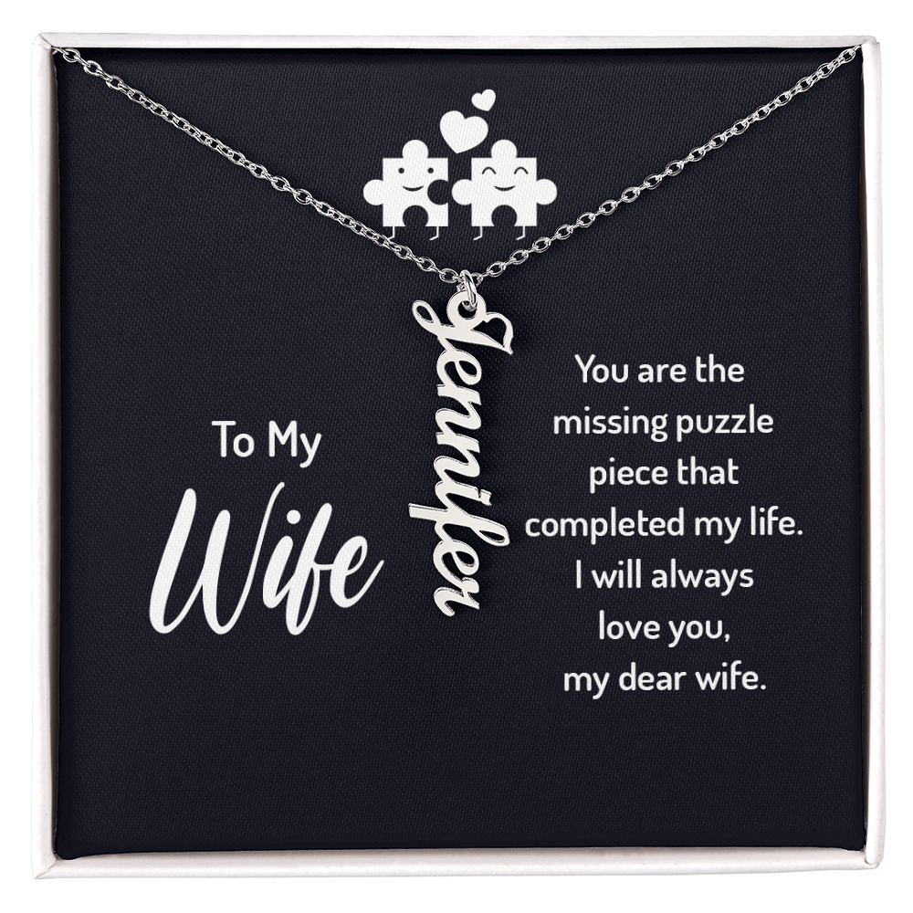 Multi Vertical Name Necklace