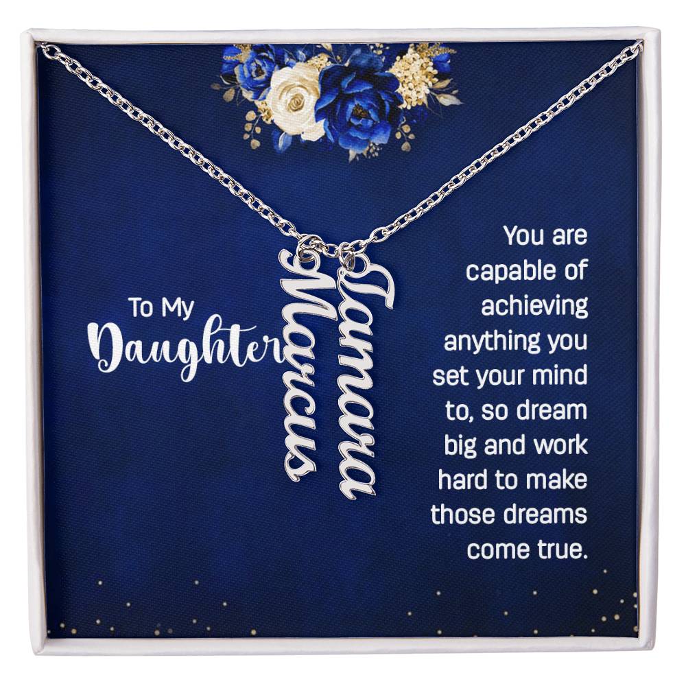Multi Vertical Name Necklace