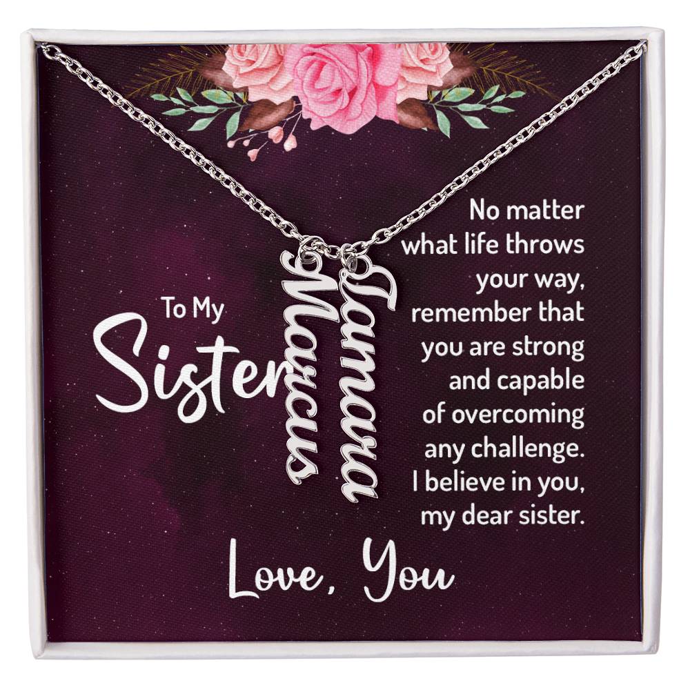 Multi Vertical Name Necklace