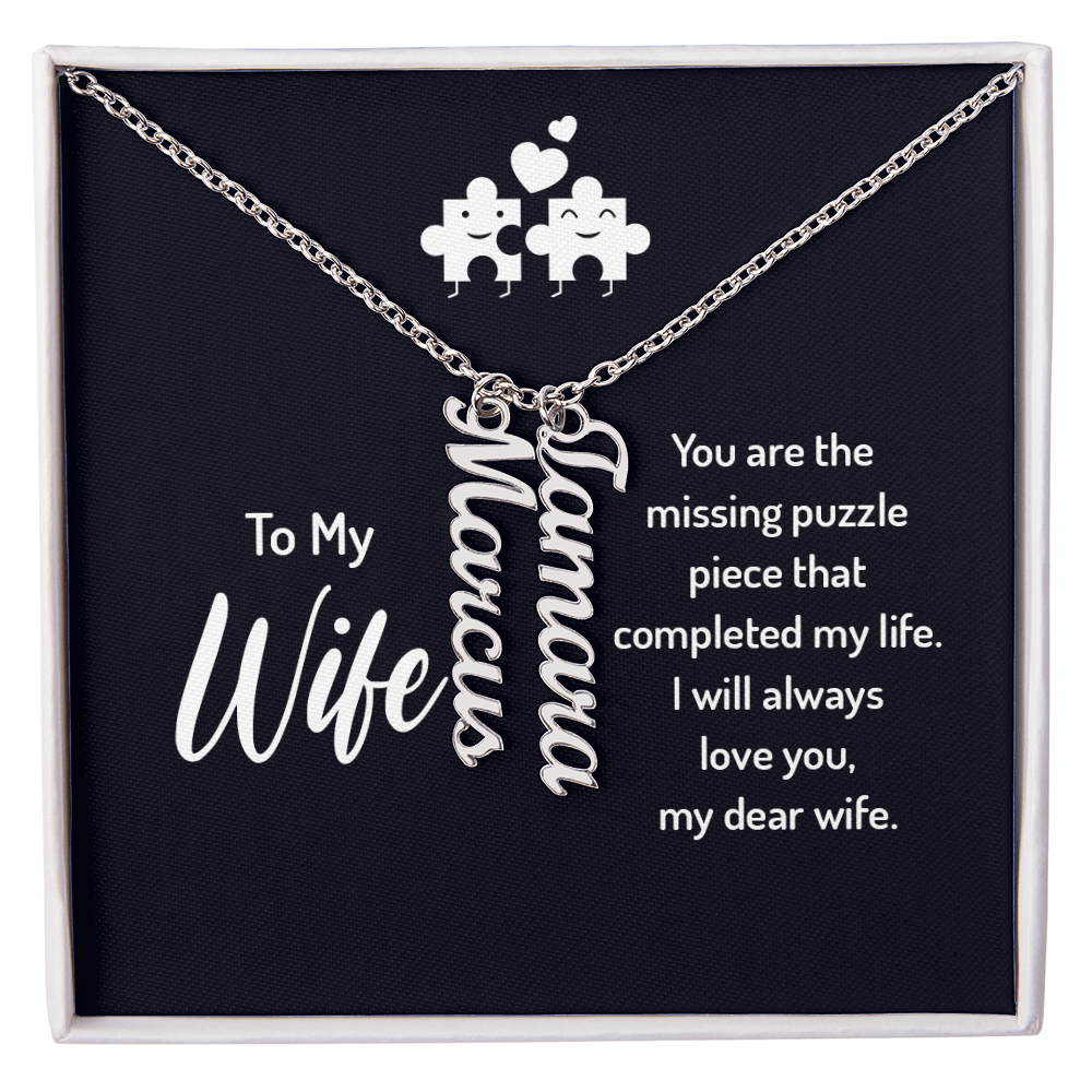 Multi Vertical Name Necklace