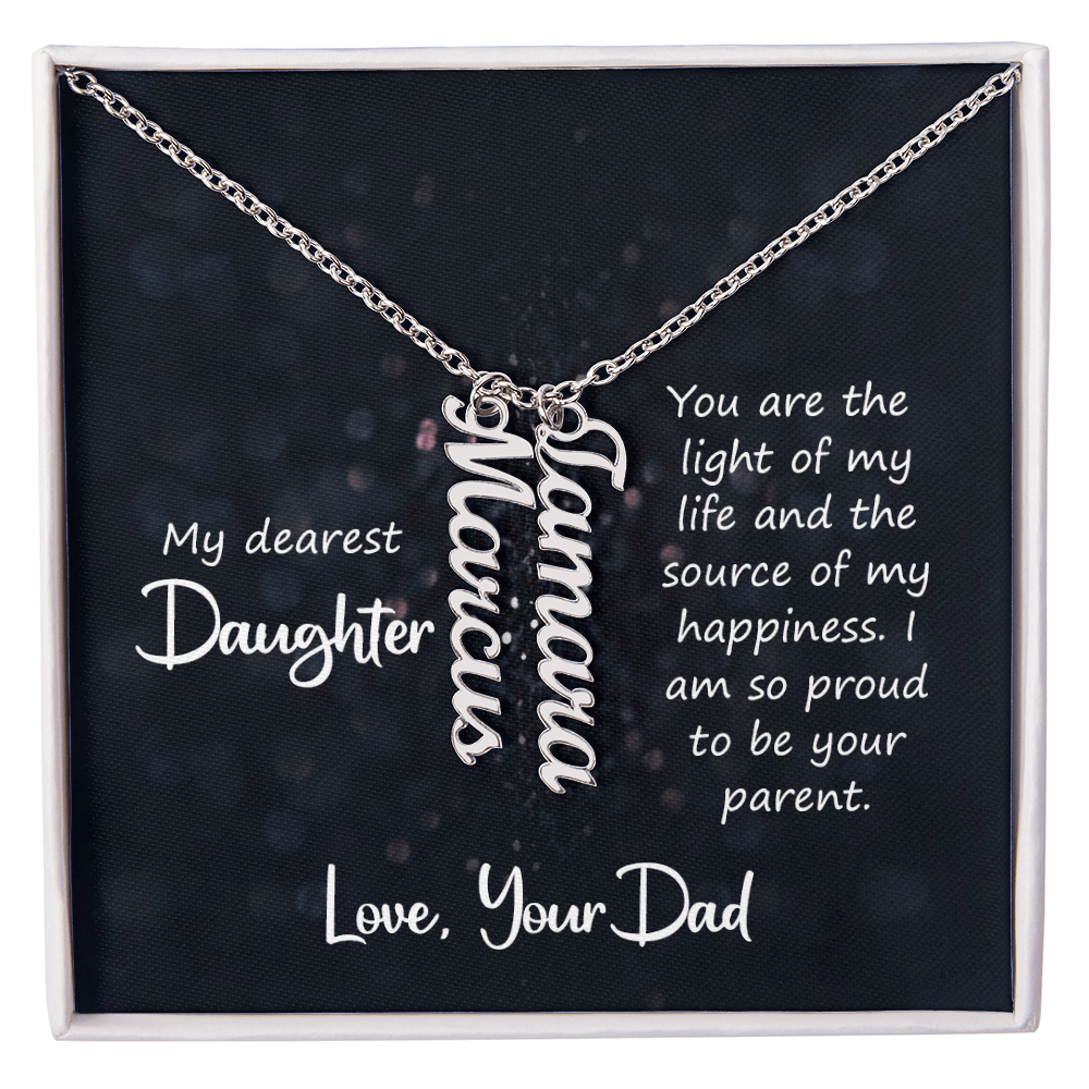 Multi Vertical Name Necklace