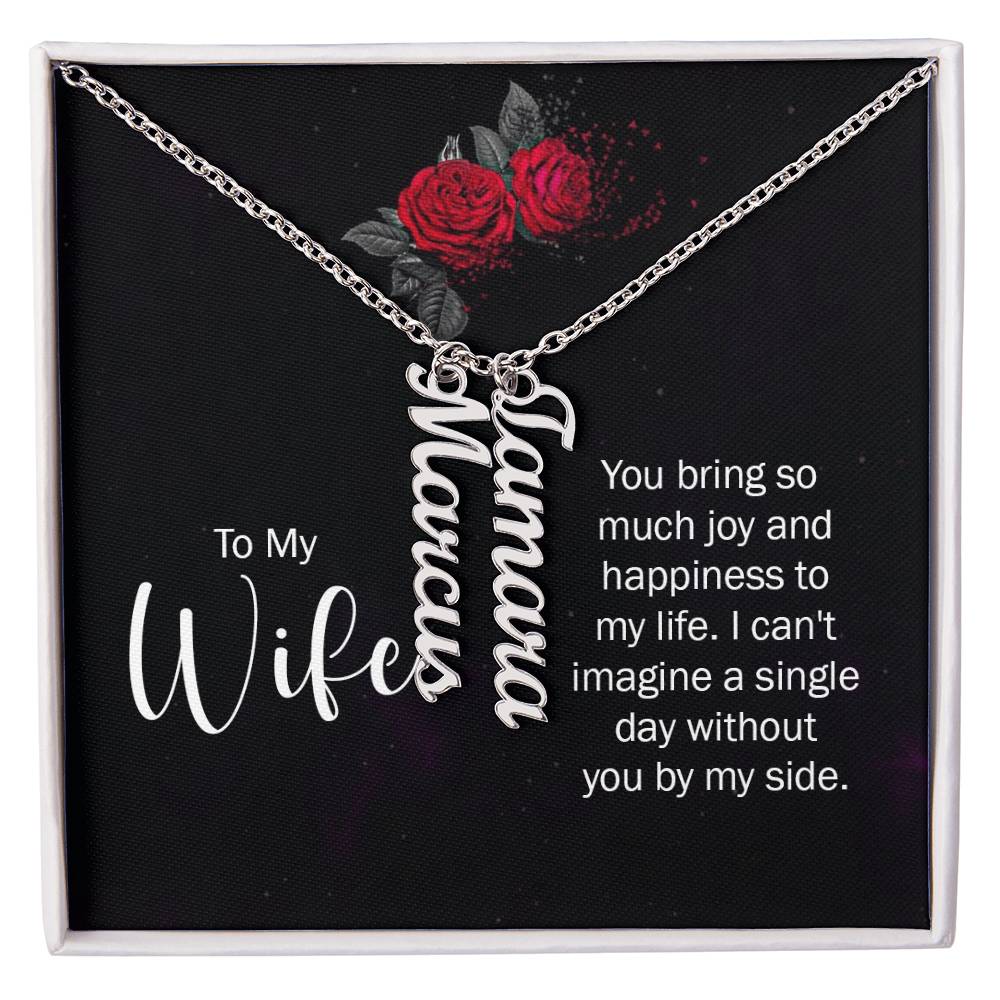Multi Vertical Name Necklace