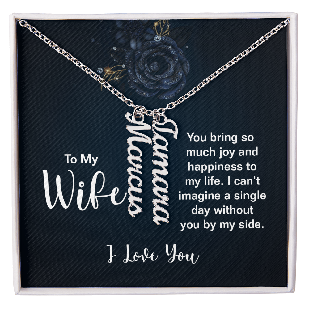 Multi Vertical Name Necklace