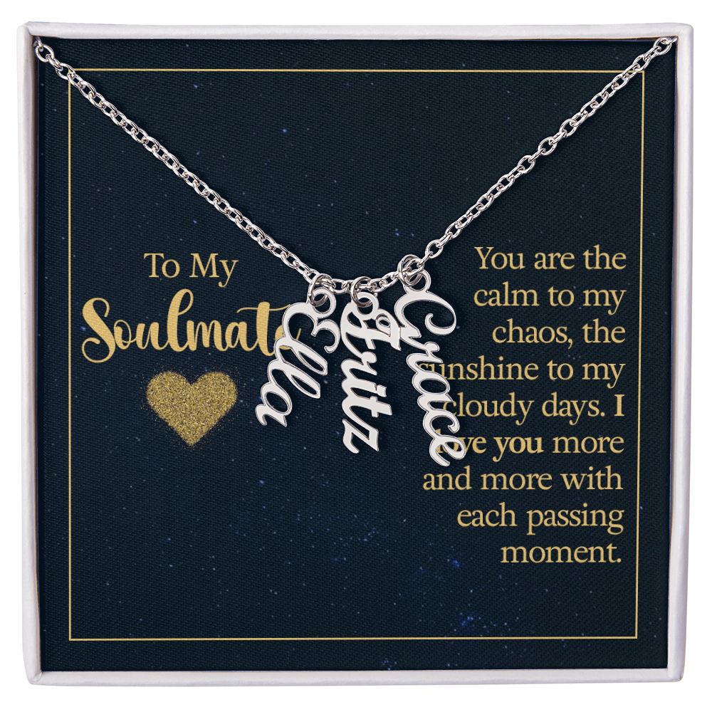 Multi Vertical Name Necklace