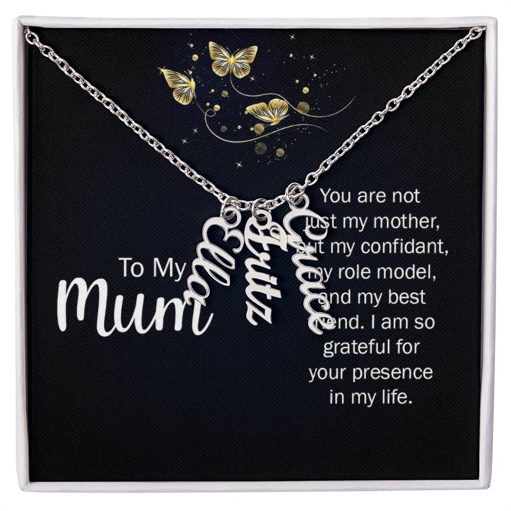 Multi Vertical Name Necklace