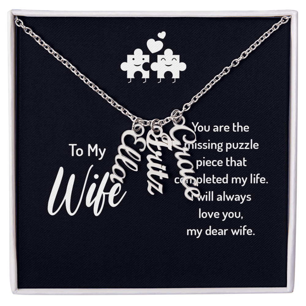 Multi Vertical Name Necklace