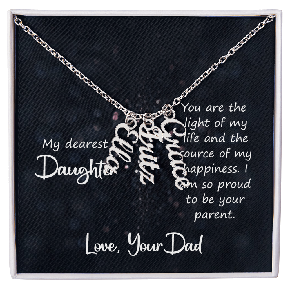 Multi Vertical Name Necklace