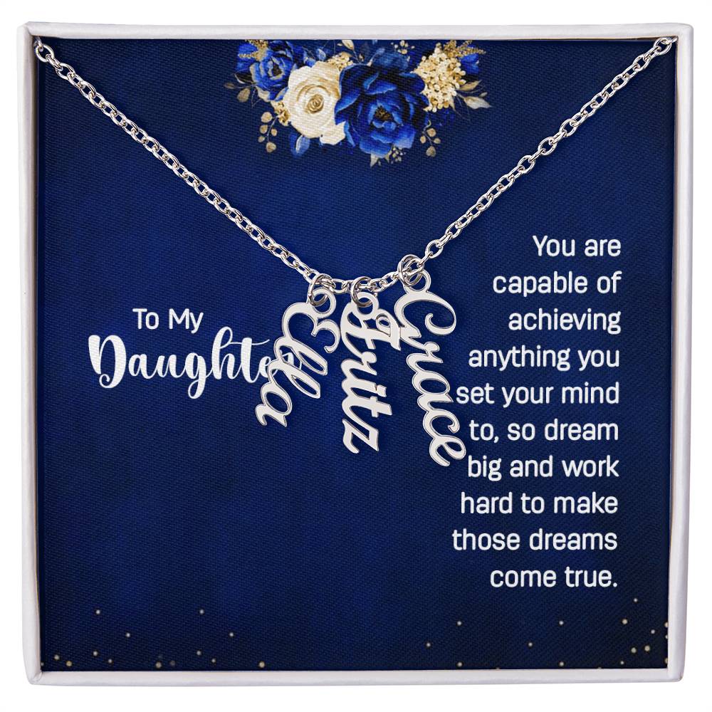 Multi Vertical Name Necklace