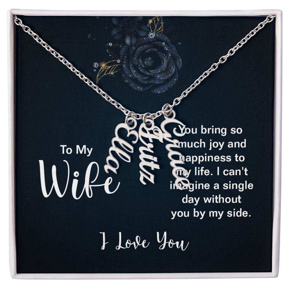 Multi Vertical Name Necklace