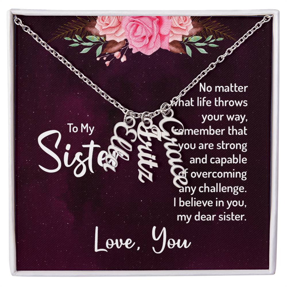 Multi Vertical Name Necklace