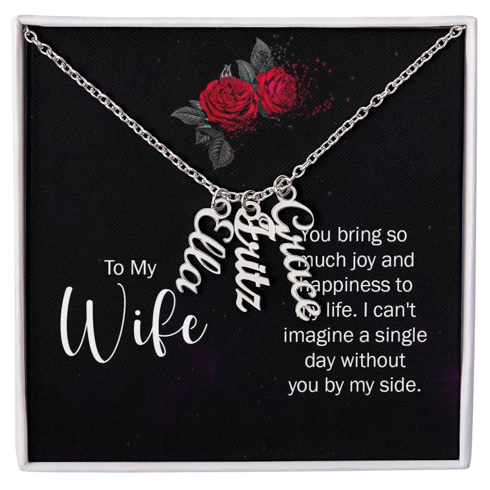 Multi Vertical Name Necklace