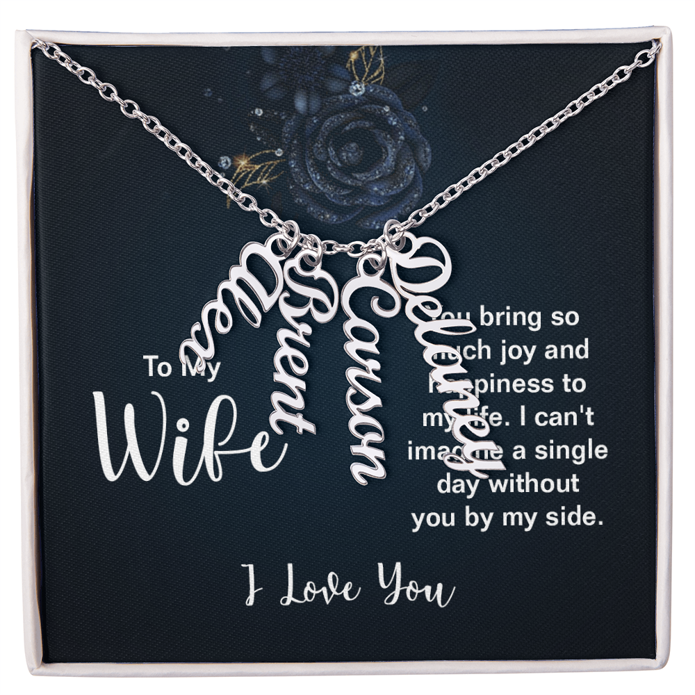 Multi Vertical Name Necklace