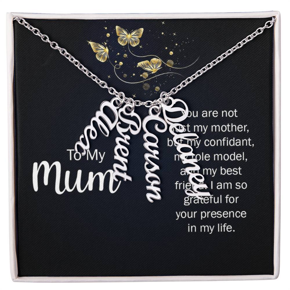 Multi Vertical Name Necklace