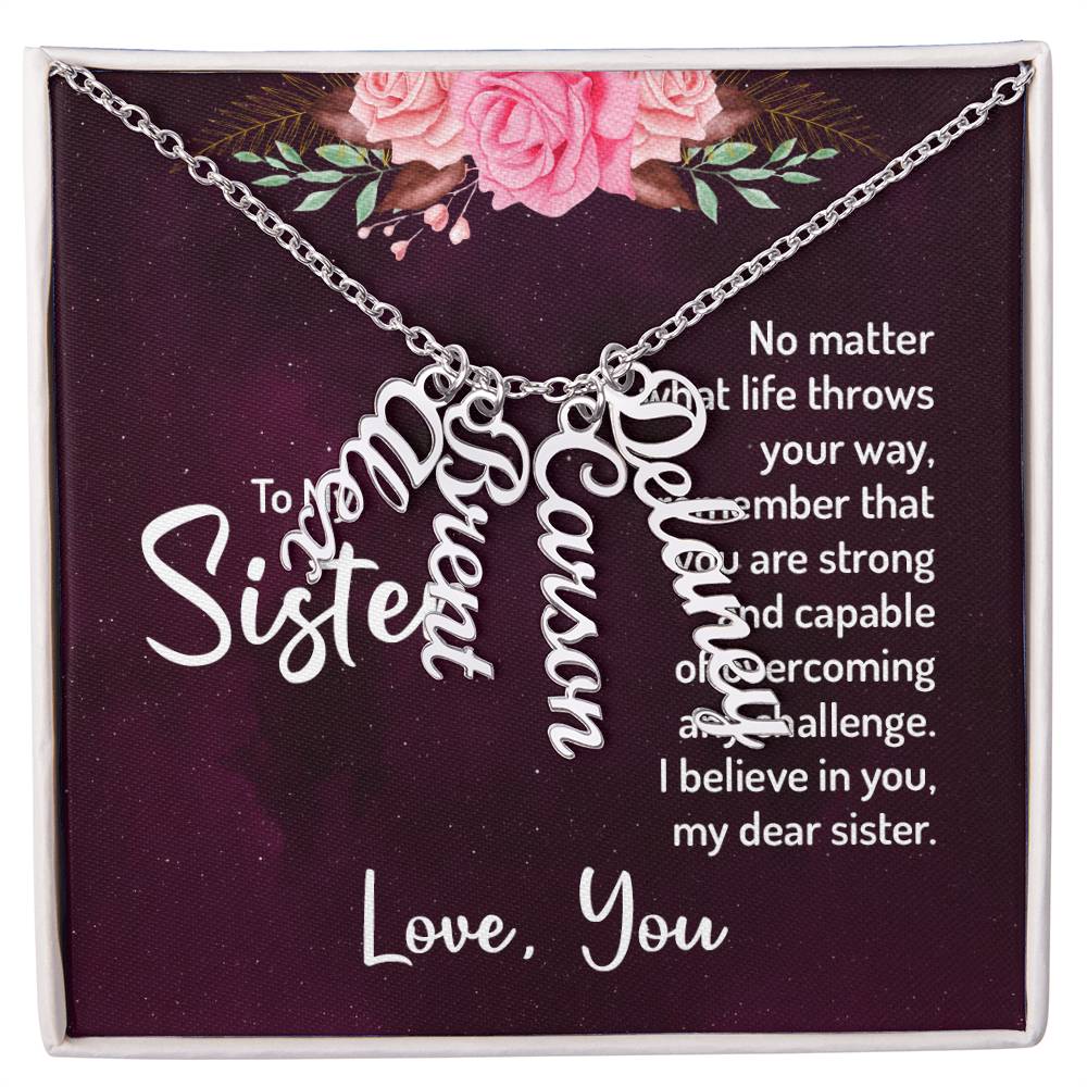 Multi Vertical Name Necklace