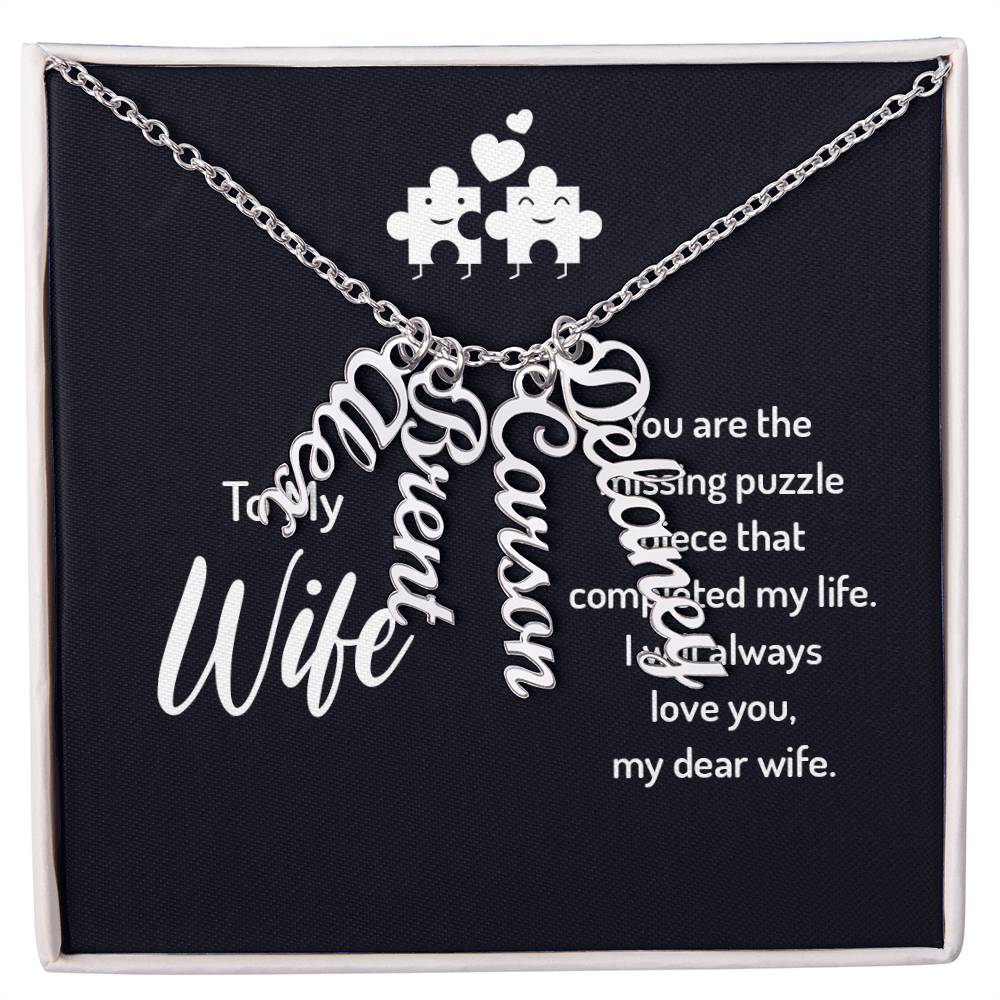 Multi Vertical Name Necklace