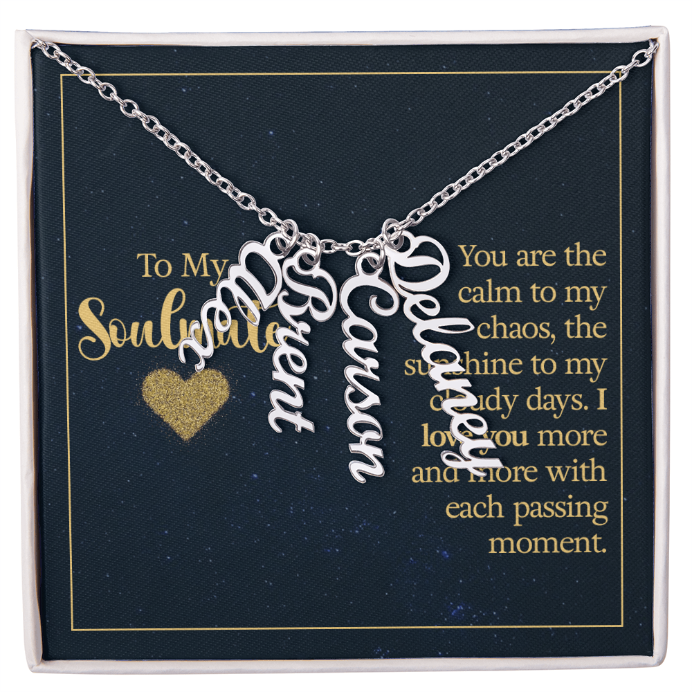 Multi Vertical Name Necklace
