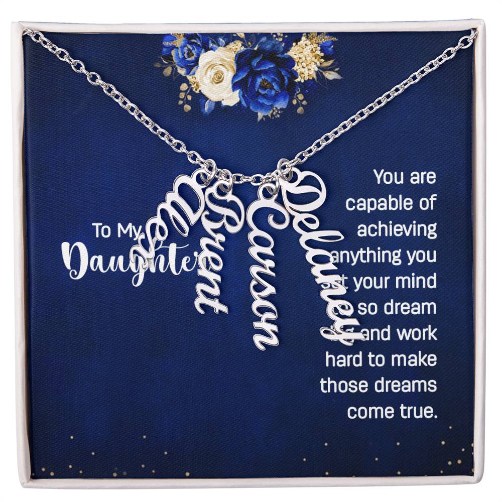Multi Vertical Name Necklace