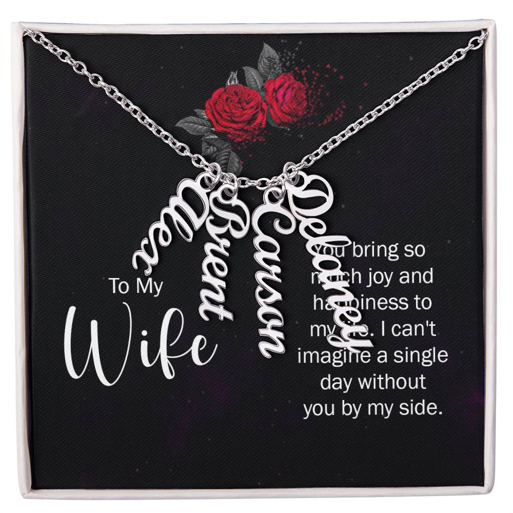 Multi Vertical Name Necklace