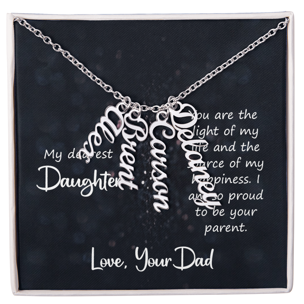 Multi Vertical Name Necklace