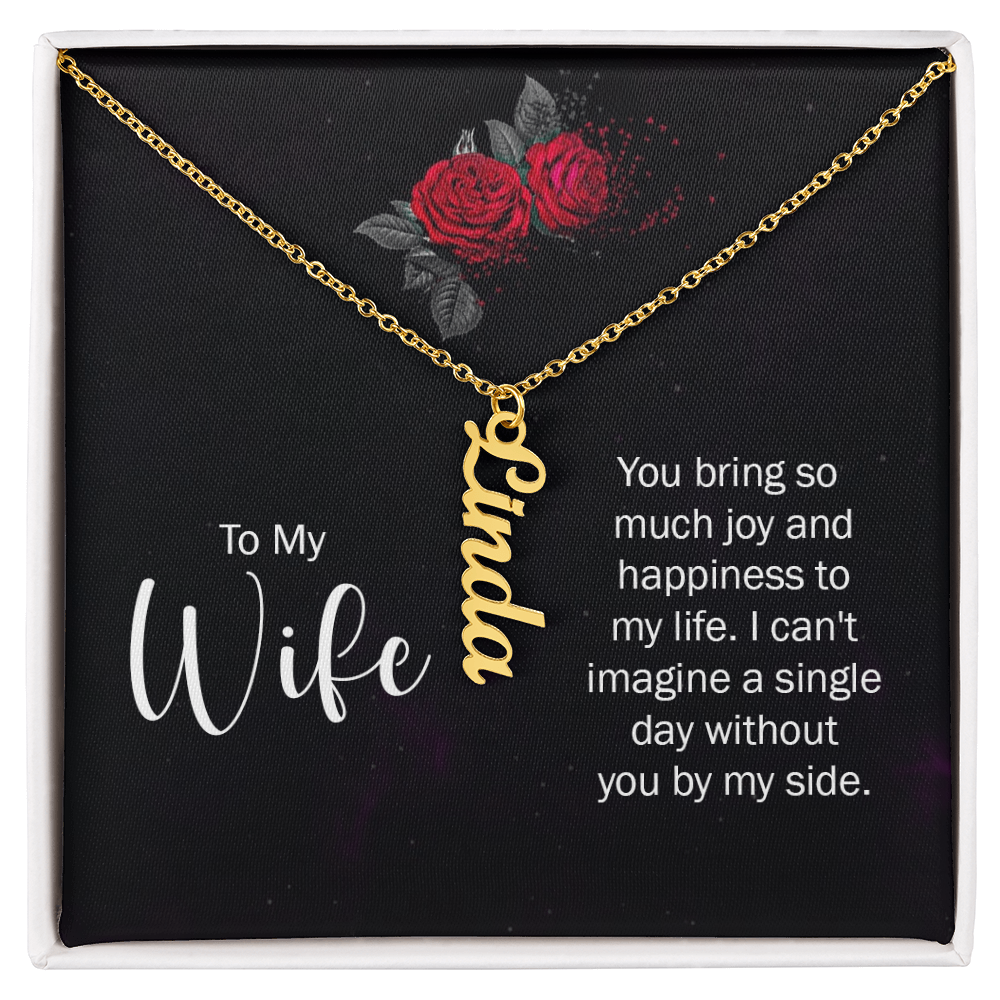 Multi Vertical Name Necklace