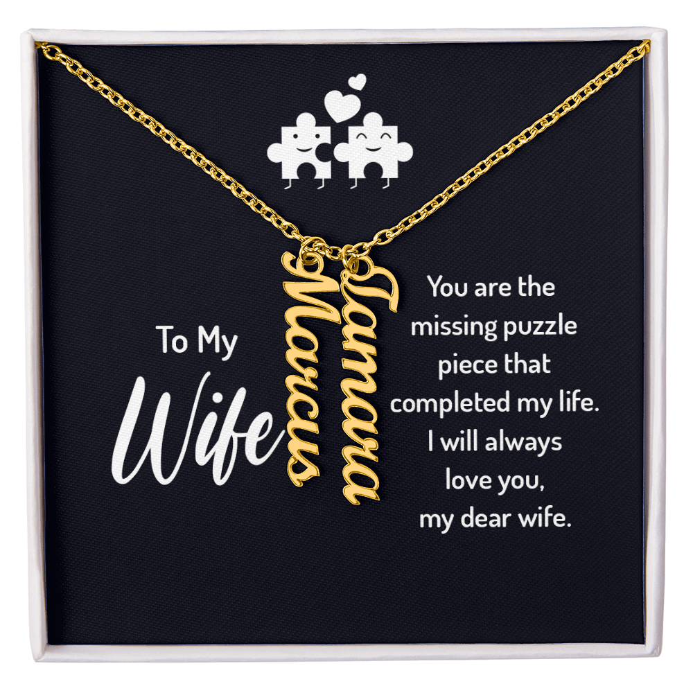 Multi Vertical Name Necklace