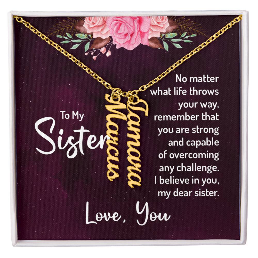 Multi Vertical Name Necklace