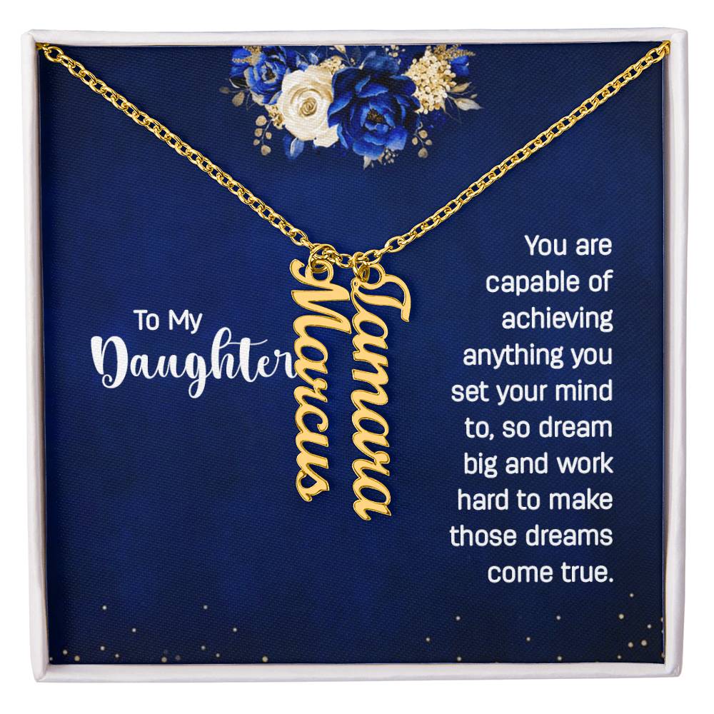 Multi Vertical Name Necklace