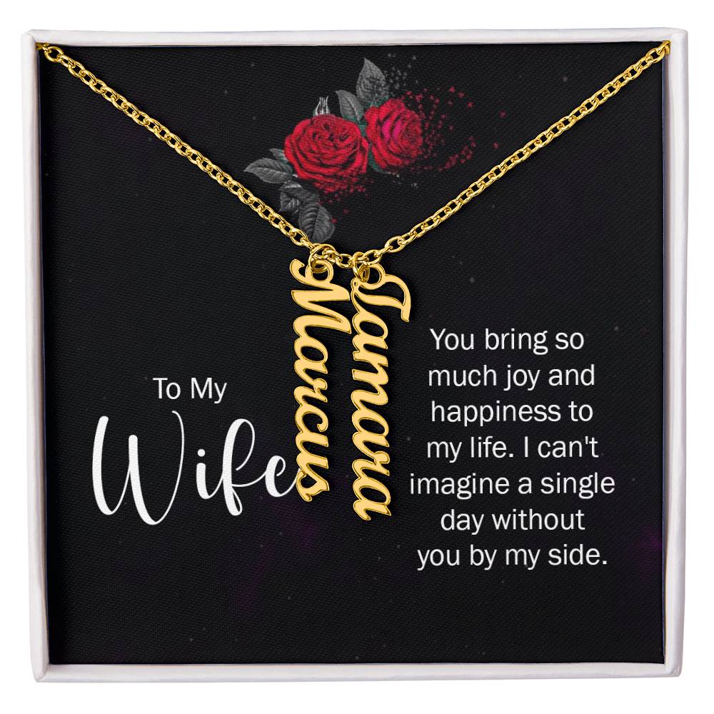 Multi Vertical Name Necklace