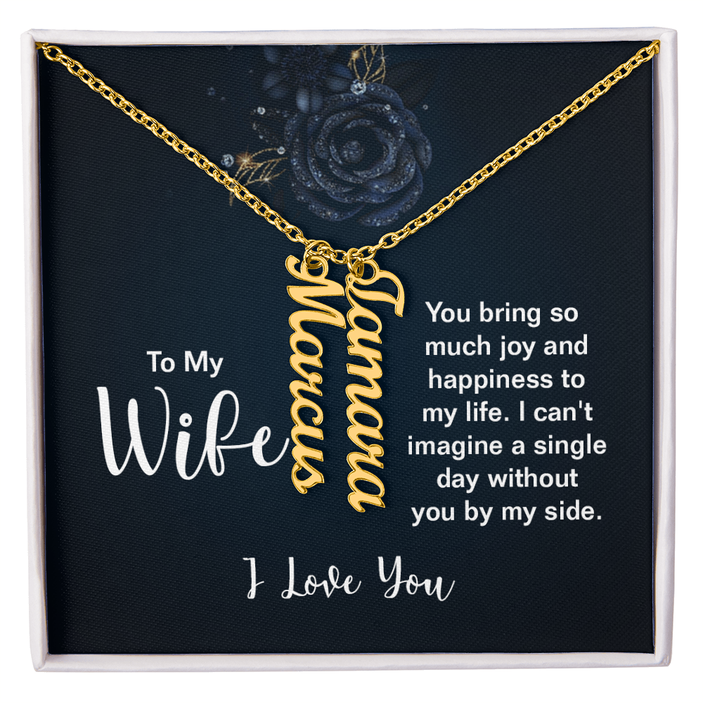 Multi Vertical Name Necklace